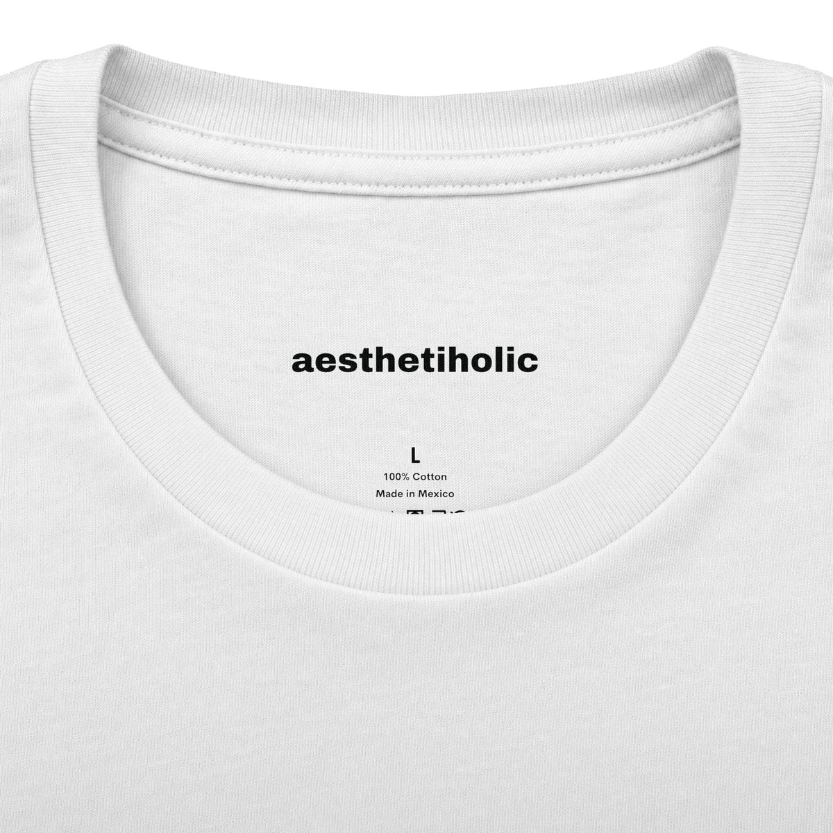 T-shirt col rond en coton unisexe