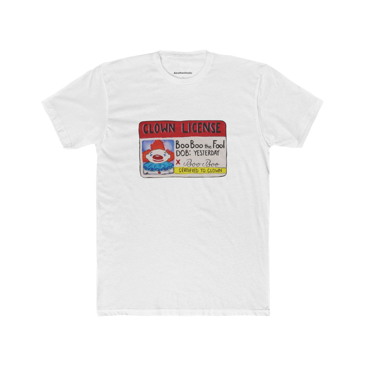 T-shirt unisexe col rond Permis de clown